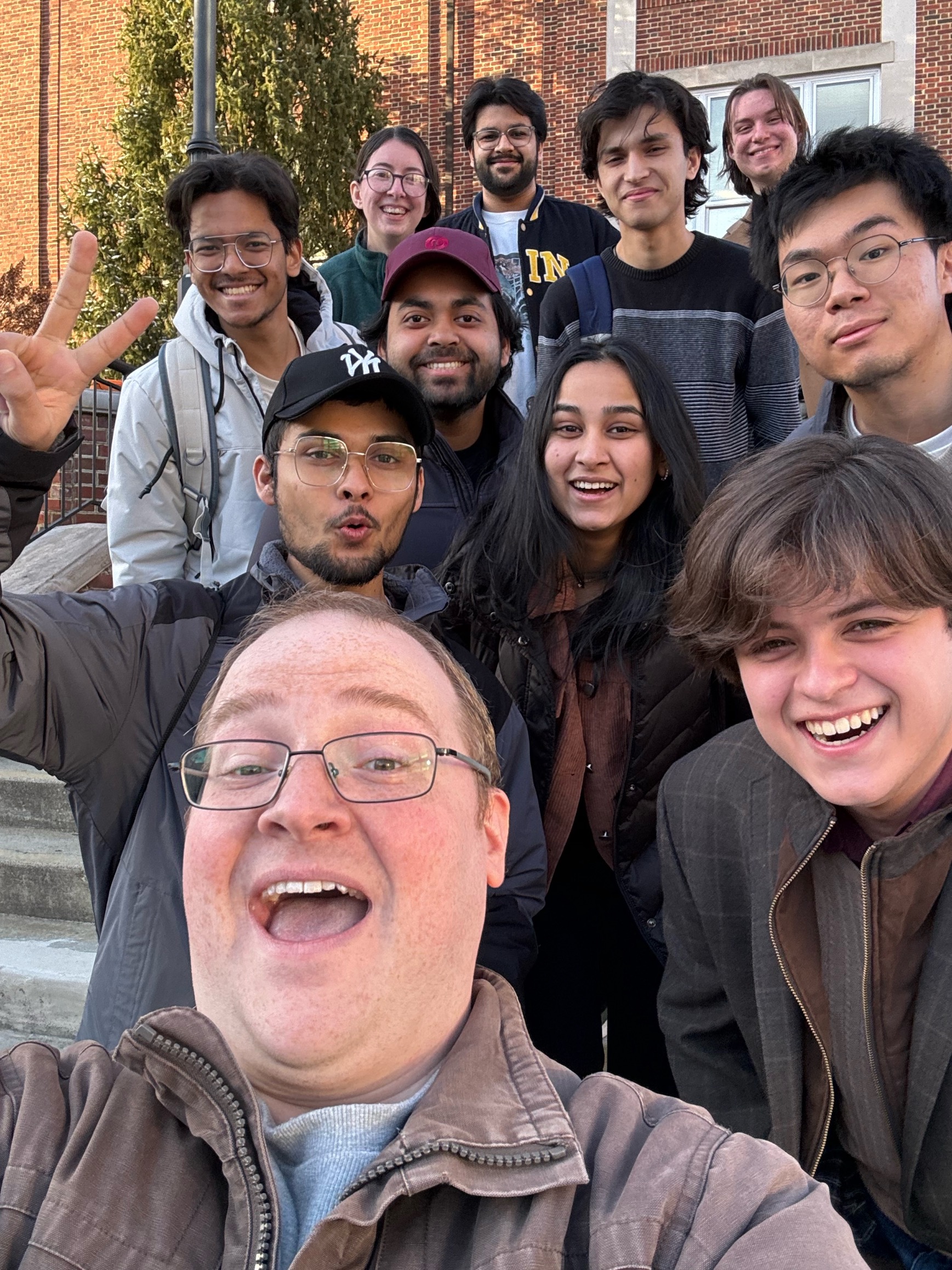 Wooster computer scientists posing for a picture at Denison University.